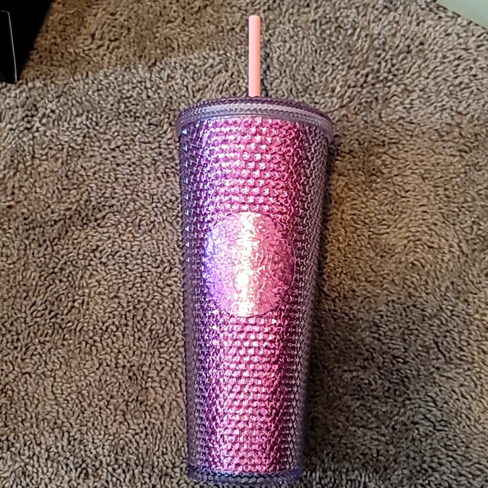 Korea Starbucks Glittery Pink Studded Tumbler